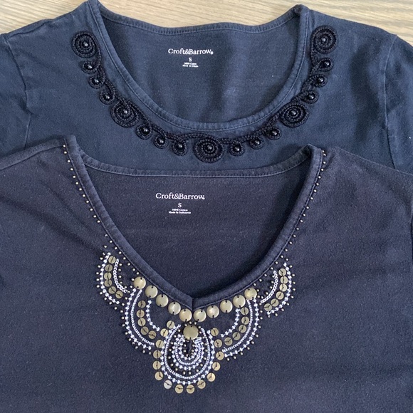 🎄JUST REDUCED🎄 Croft & Barrow Ladies Embroidered Cotton Shirts - Picture 4 of 8